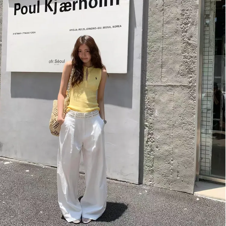 韩版刺绣小马针织背心女夏季新款外穿设计感无袖修身显瘦甜辣吊带