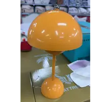 北欧设计师蘑菇台灯创意丹麦复古卧室床头高级感充电触摸花苞台灯