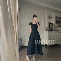 【现货】LUOLUOZ【心灵迷宫】气质时尚夏季绝美收腰长款连衣裙JF749