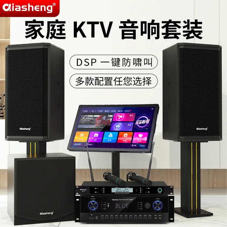 QIASHENG/K105家庭KTV音响套装机家庭ktv音响套装全套家用一整套