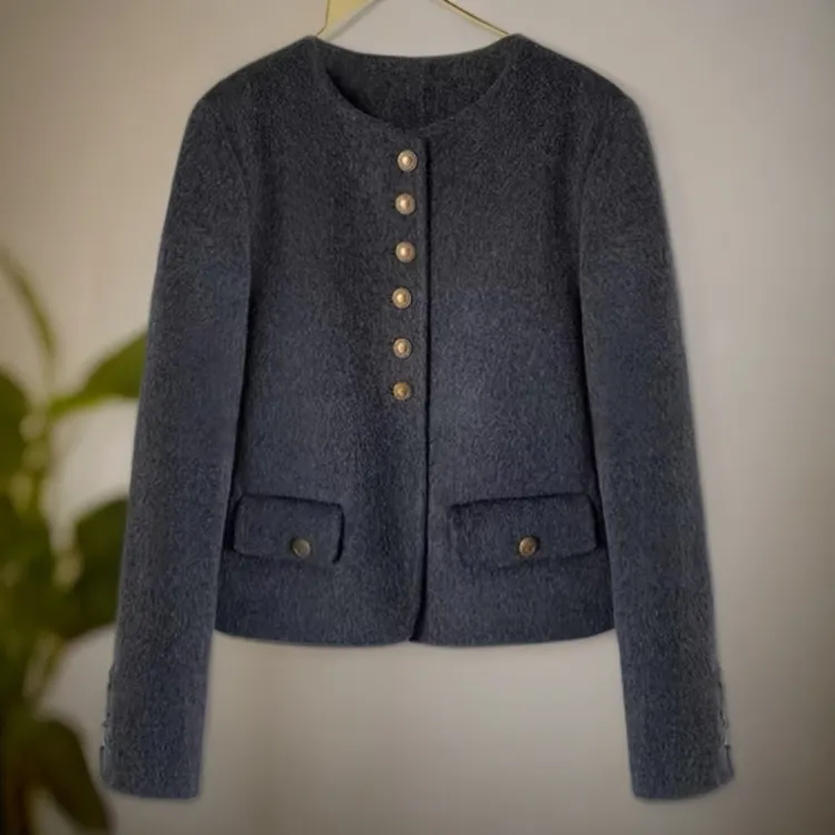 【经典款】短款小香风常规袖女秋冬毛呢外套长袖百搭气质