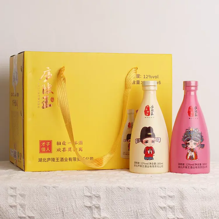 庐陵王正宗房县黄酒才子佳人糯米洑汁清爽半甜型低度无添加焦糖色