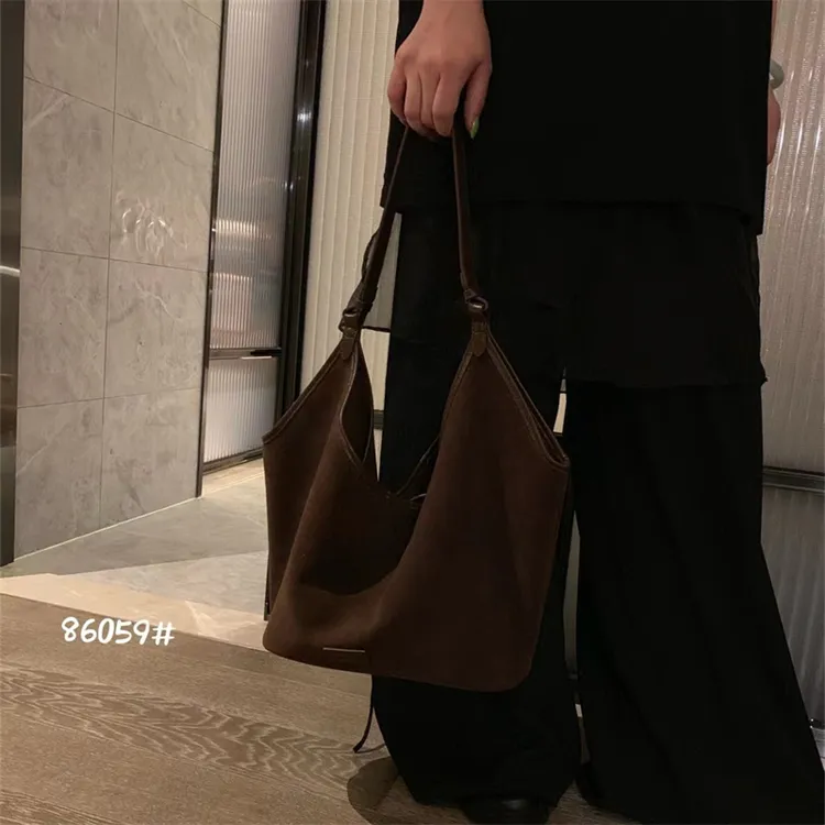 真皮磨砂磁扣防脏托特包单根可折叠牛皮女包包单肩包休闲通勤潮流