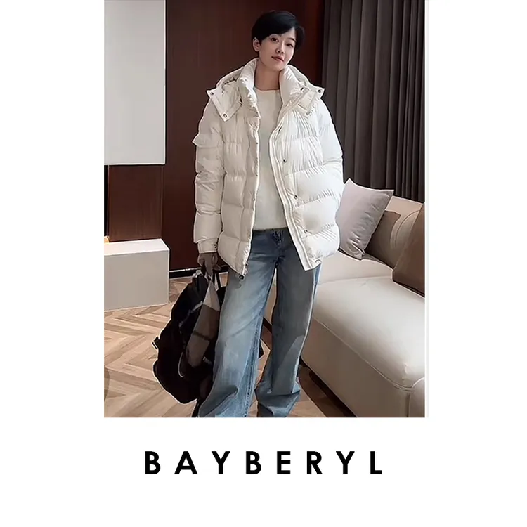 领券FF-BAYBERYL老贝70S吗呀*哑光保暖连帽秋羽绒服YRF4J3142