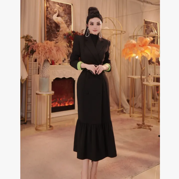 【星姐推荐】星原创高级定制「贵妇肖像」黑色设计师轻奢名媛西装外套