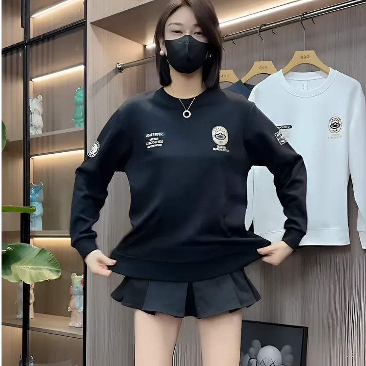 2025秋冬网红时尚男女同款卫衣休闲百搭个性打底长袖潮流保暖男装