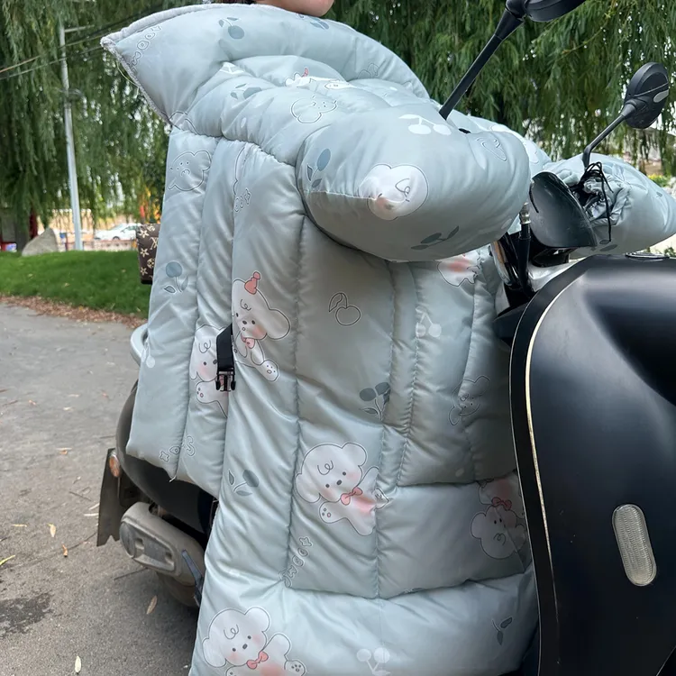 【法兰绒+3.3斤】冬季法兰绒加大超厚巨防风保暖防水电动车挡风被