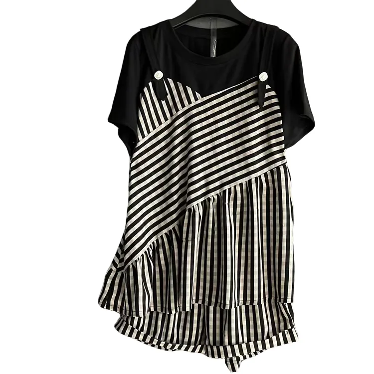 大码女装短裤两件套