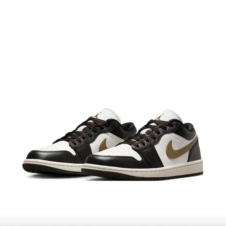 Nike/耐克正品男女同款AJ1金钩摩卡流光风运动低帮板鞋DC0774-200