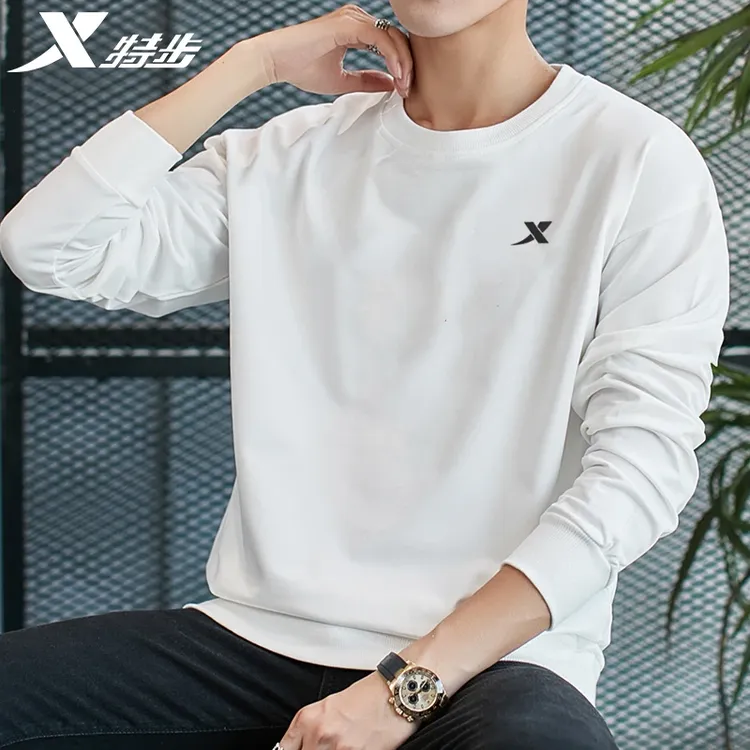 特步圆领套头冬季男女运动卫衣裤春季运动时尚休闲轻奢长袖舒适