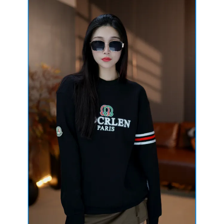 【麦森森专属】25秋季圆领精英卫衣秋冬宽肩刺绣织带显瘦套头长袖