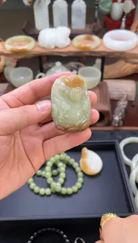 【闪购商品】和田玉吊坠未镶嵌若羌糖黄玉财神