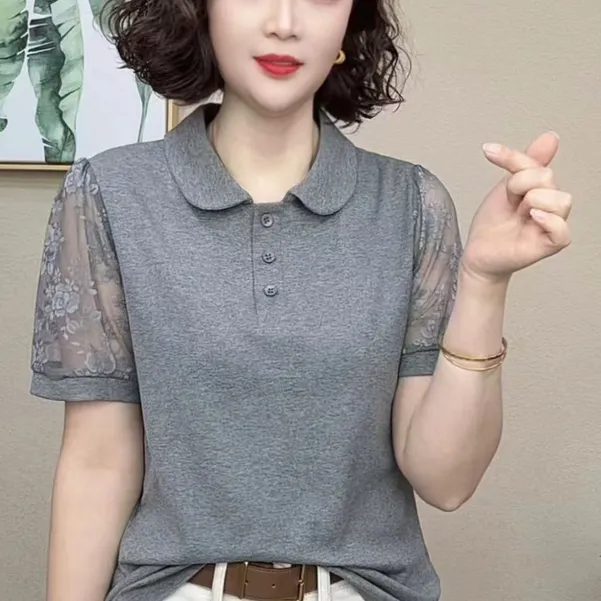 2025新品洋气百搭时尚气质减龄显瘦短袖女T恤上衣#85112