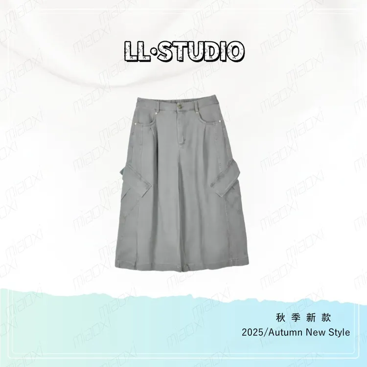 妙兮·LL秋季新款时尚休闲宽松百搭小众设计款中式裤子*20252174