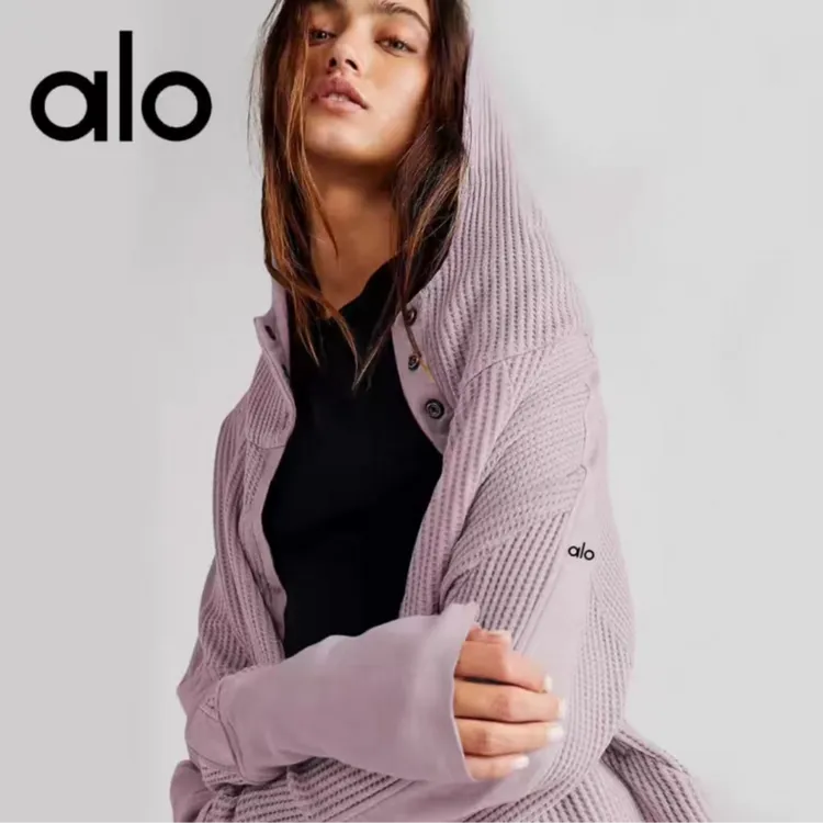 ALO时尚薄款外套连帽宽松百搭春夏休闲女装拉链纯欲慵懒风女装衣