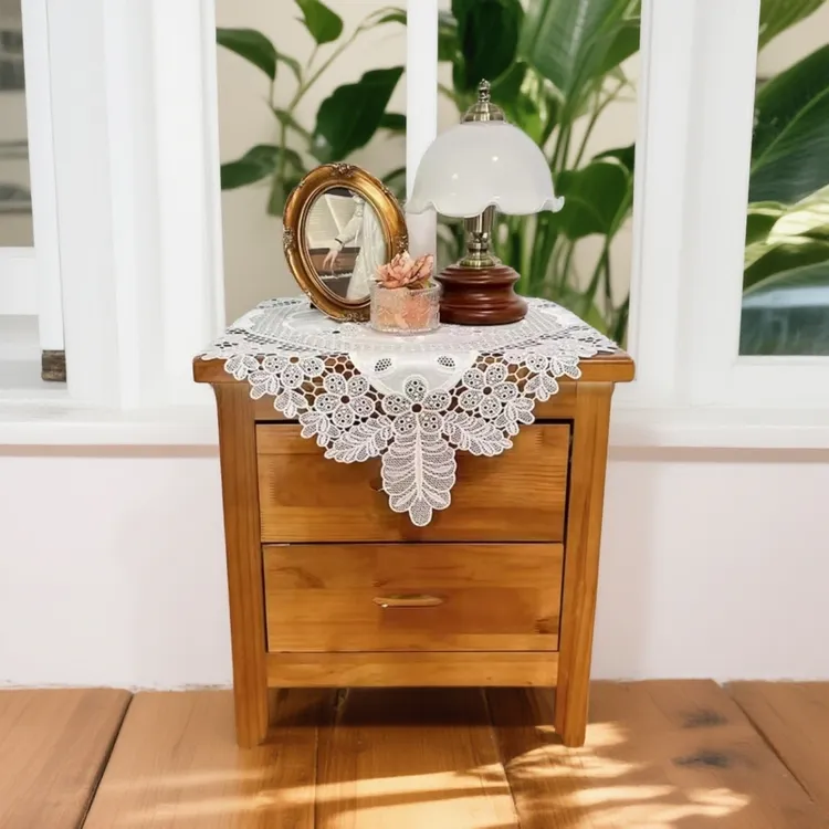 190贡缎面料镂空电脑刺绣。床头盖巾。空调防尘防烫2025年新款