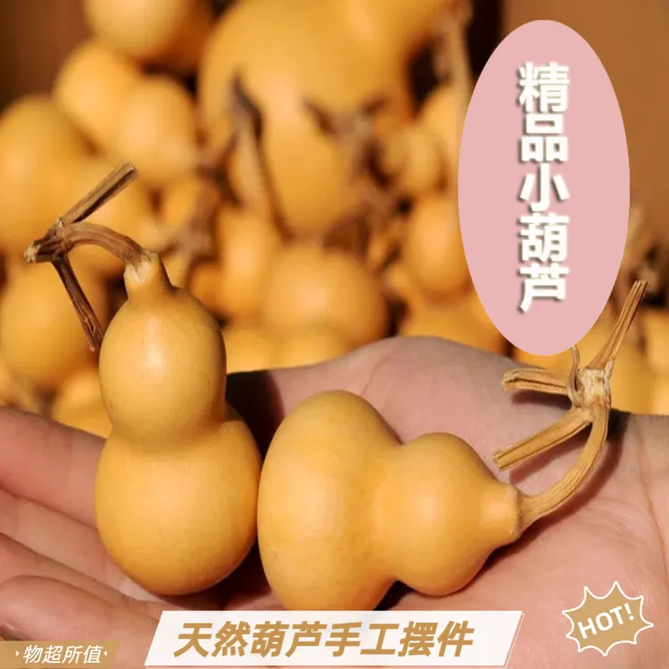 精品天然小葫芦手捻小葫芦龙头草里金手工小葫芦手把件摆件挂件