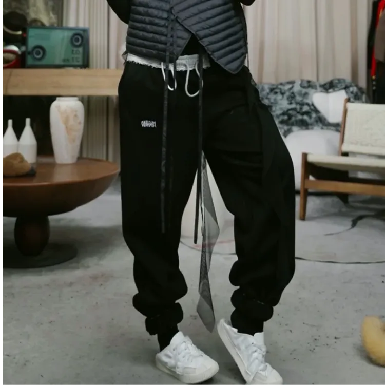 infobyfive2025冬季二代设计感双腰加绒卫裤长裤收脚裤NF0510101