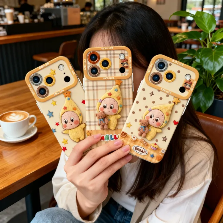 布偶熊星星小人适用iPhone17Promax手机壳苹果16pro创意15/14平面