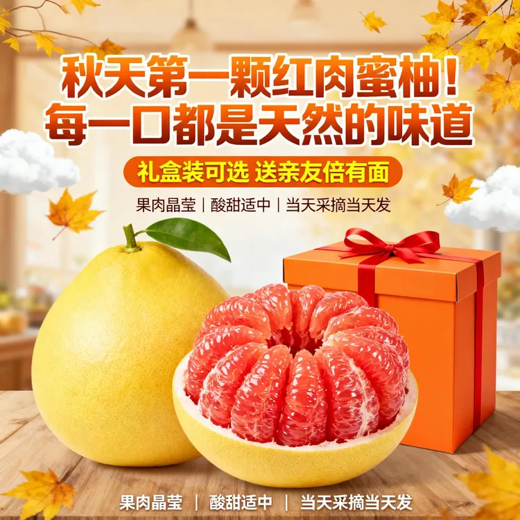 柚之健洈水牌·麻水蜜柚礼盒·坏果包赔「松滋蜜柚红心蜜柚红肉蜜柚」