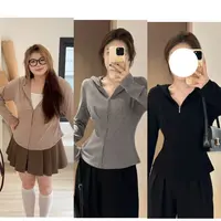 秋款新款时尚显瘦休闲卫衣修身长袖短款连帽百搭小众上衣9258