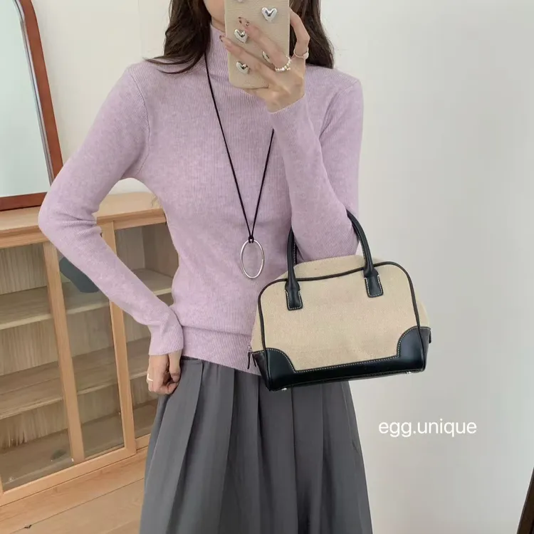 【新疆西藏包邮】秋冬季新款纯色打底衫时尚百搭柔软亲肤舒适保暖  