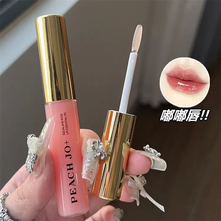 PEACH JO+角鲨烷玫瑰唇部精华油学生淡化唇纹滋润保湿补水防干裂