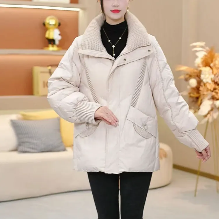 迷苏女装2025年秋冬新款时尚洋气宽松保暖加厚休闲显瘦羽绒服外套