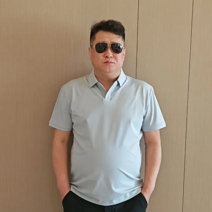 加肥加大修身胖子纯色男士时尚百搭夏季透气商务休闲翻领POLO衫KP