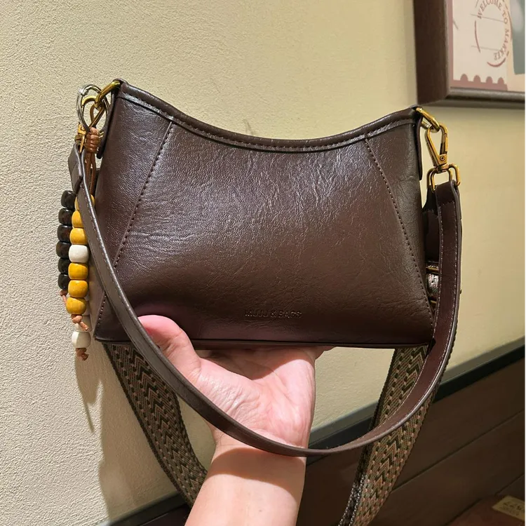 全皮轻奢复古腋下包休闲风斜挎包简约时尚百搭女包单肩通勤托特包