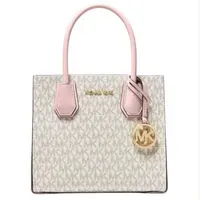 MICHAEL KORS/迈克高仕MERCER粉白色预售中号风琴款手提包 