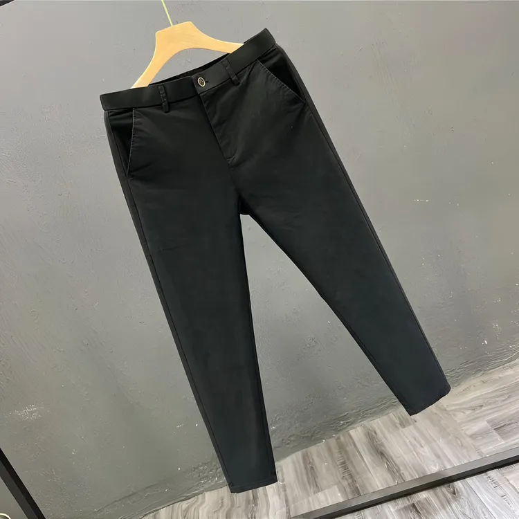 男士九分休闲裤秋冬季简约潮流百搭西裤小直筒锥形萝卜裤韩版