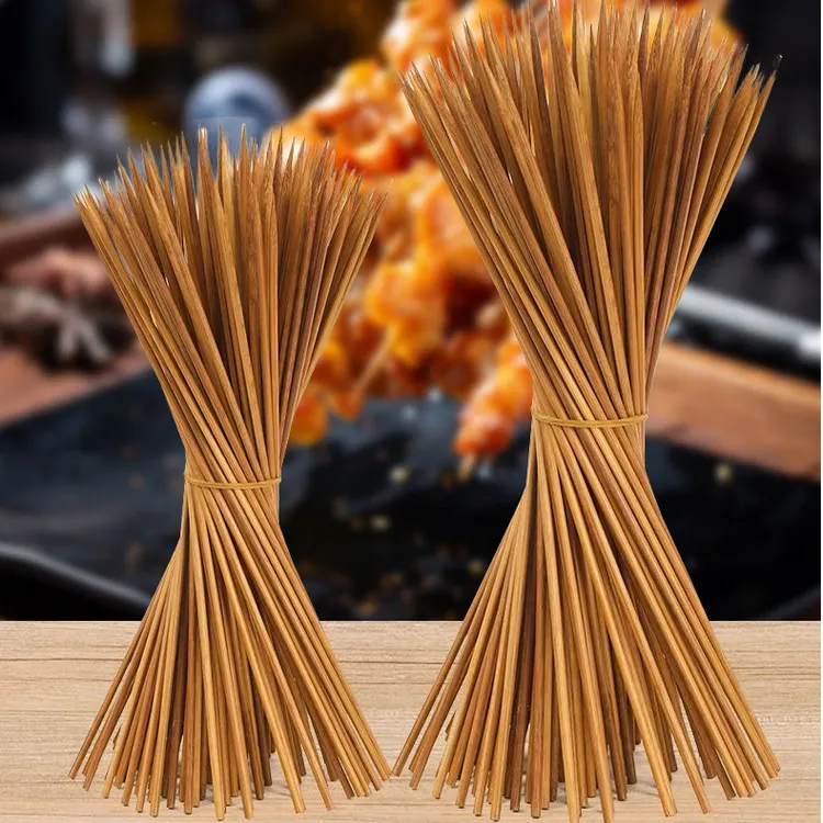 特硬烧烤竹签厂家大量批发竹签子烤串一次性竹签烧烤竹签碳化竹签
