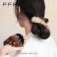 FFX弗弗西【怦然来电】时尚可爱趣味毛毛电话线发圈组合