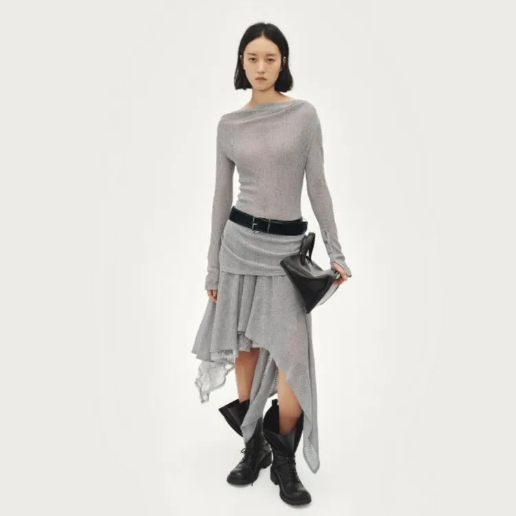 AVVENN 设计师品牌   25秋冬修身显瘦气质风连衣裙