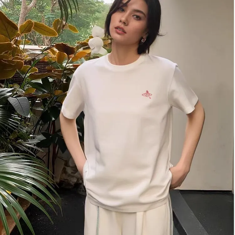 【社恐小姐专属】西太后小标刺绣素色简约大气男女同款T恤短袖上衣