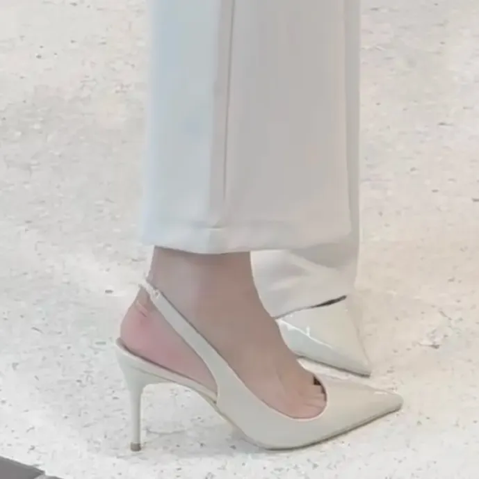 绝美后空2.0新版浅口高跟鞋韩国The laurent 周子然同款百搭女