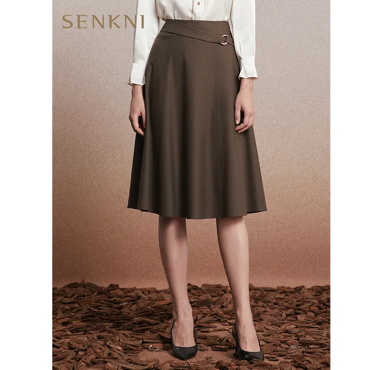 senkni/圣可尼【百大66周年庆】法式优雅复古廓形伞裙S160201NF
