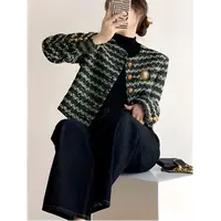 秋冬名媛短款修身外套女小个子秋季高级感春秋气质加厚西装上衣