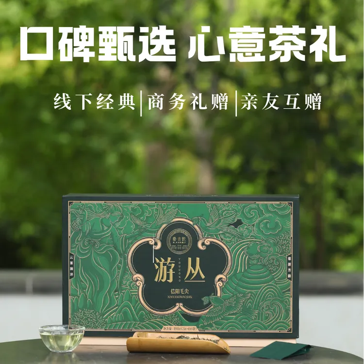 【游丛】正宗信阳毛尖2025年新茶送人商务送礼潮流绿茶茶叶礼盒