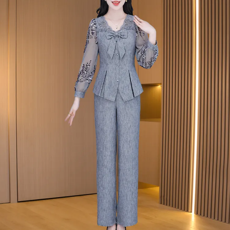 梦晚小香风两件套裤子2025爆款洋气质高级感轻奢女神范儿品牌套装