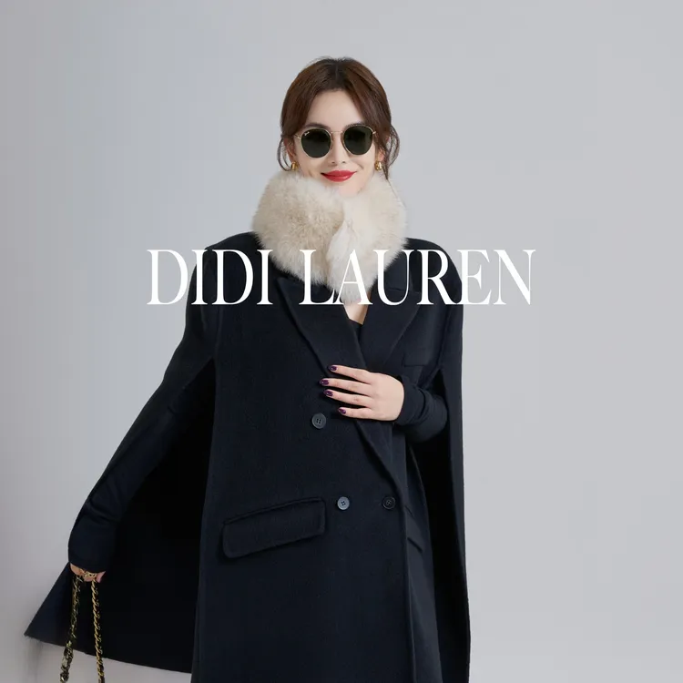 DIDI LAUREN“维多利亚”经典重磅披风款高级感羊毛羊绒毛呢大衣