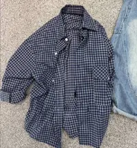 男童衬衫儿童衬衫春秋洋气蓝色时尚休闲翻领秋款格纹韩版CSW3002W
