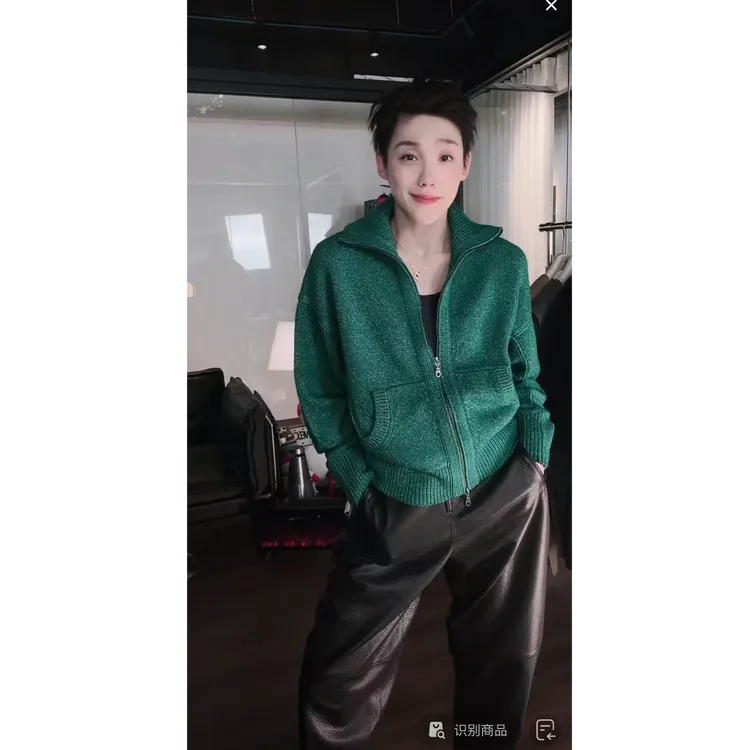 美丽诺羊毛  意大利纺纱技术 针织拉链 毛衣 1092  MY0651