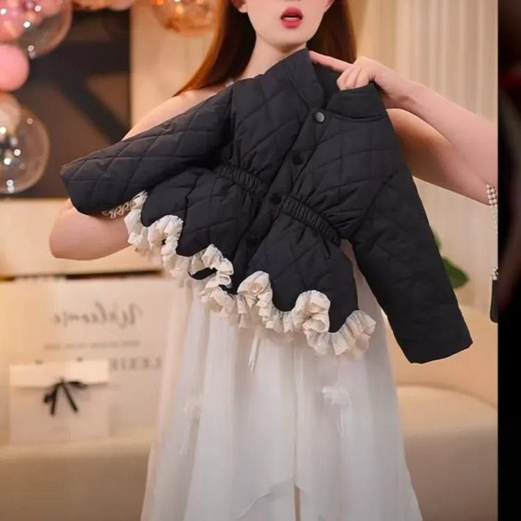 女童棉衣2025新款秋冬款收腰棉衣洋气女童外套深秋时尚儿童上衣