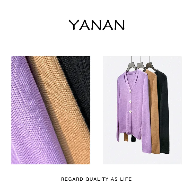 【亚楠本楠】特价绝无二心◆气质开衫小众设计感百搭羊毛针织衫7763