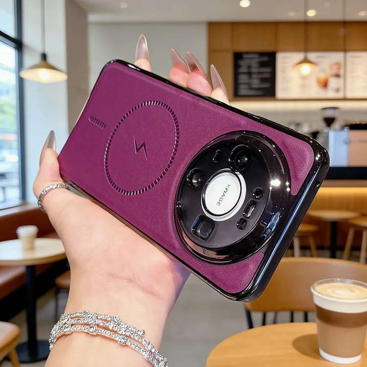 适用华为mate80手机壳新款硬壳mate80promax保护套高级感超薄素皮