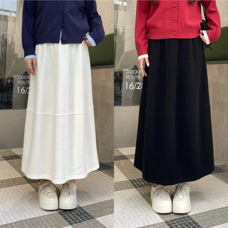 裂渡宣宣【风吹裙角】复古立体高腰半裙女冬百搭显瘦花苞裙ZY511R20