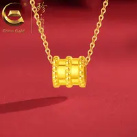 【中国黄金】珍尚银  #财源滚滚小蛮腰项链时尚锁骨链金色