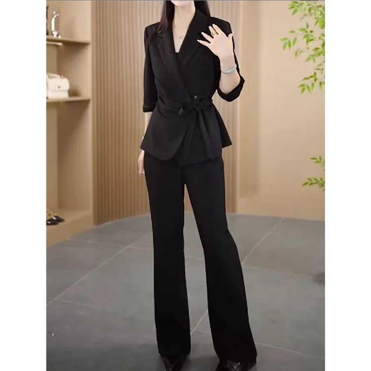 大码套装女2025新款秋季流行爆款洋气轻奢高级感两件套A39112